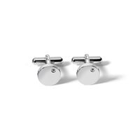 Cufflinks Comete Man Gemelli in Steel Diamante Black UGM101N